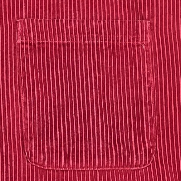 Eddie Bauer Corduroy Shirt Jacket Shacket Women’s Size Large Red Thick Heavy - Picture 4 of 16